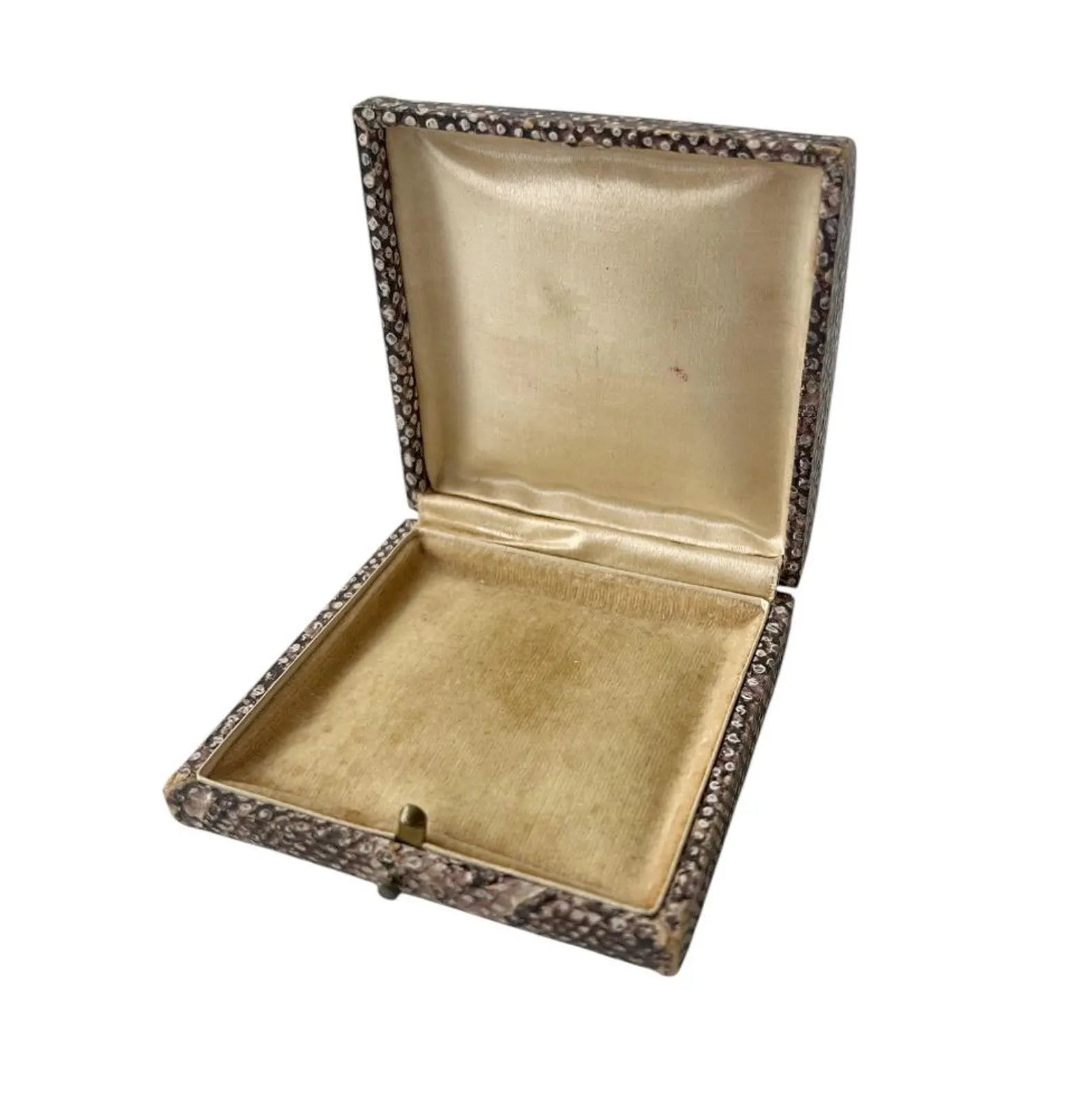Vintage Snakeskin Style Jewellery Presentation Box, Small Display Case for Bracelet, Chain, Earrings or Watch