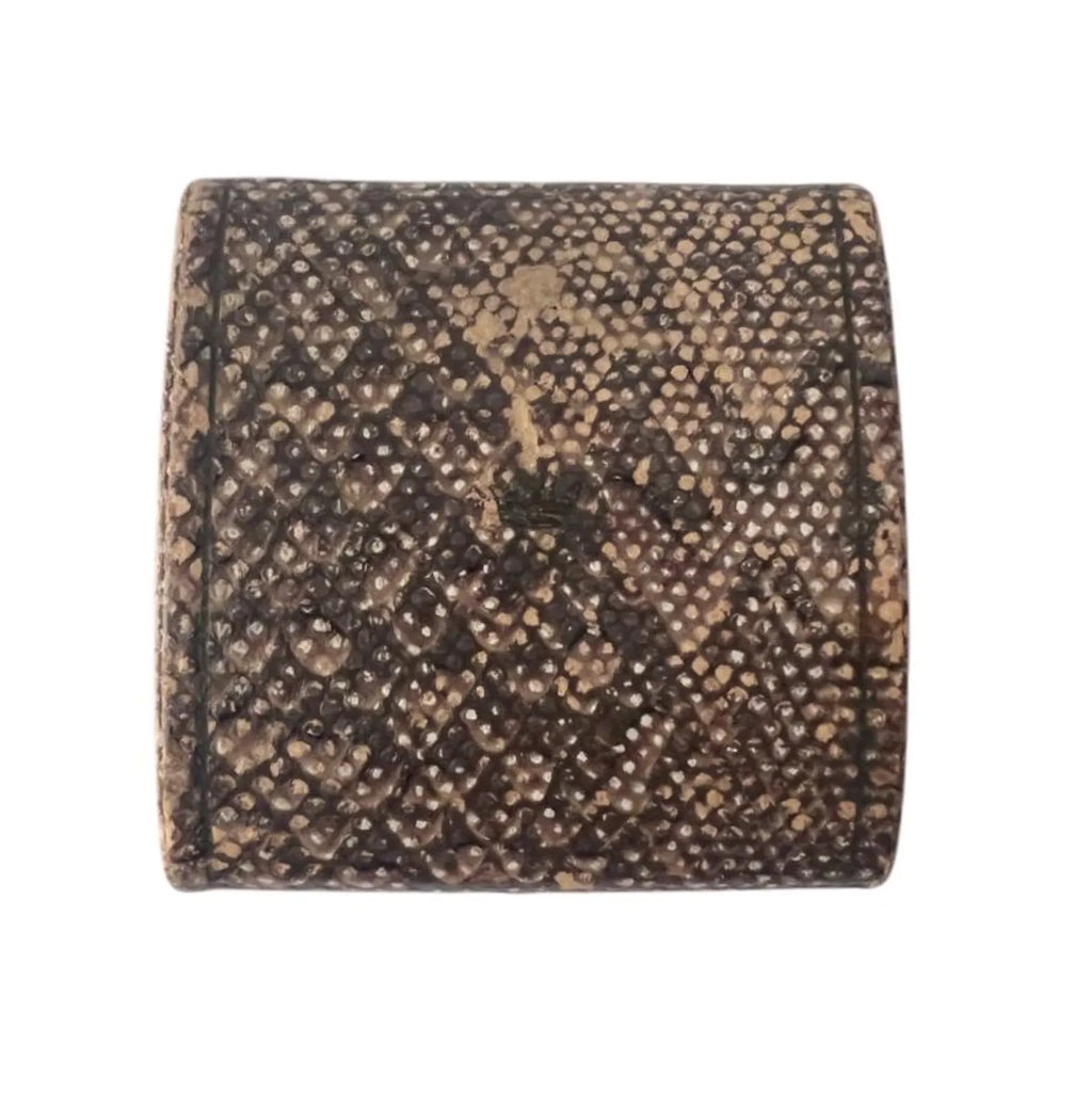 Vintage Snakeskin Style Jewellery Presentation Box, Small Display Case for Bracelet, Chain, Earrings or Watch
