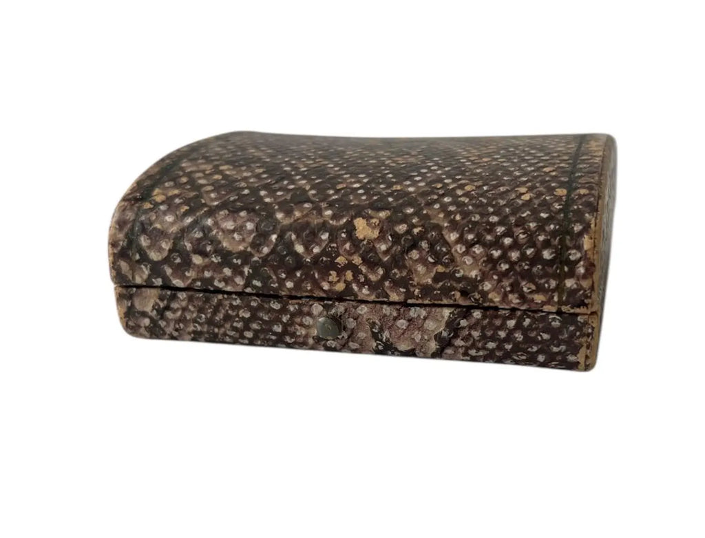 Vintage Snakeskin Style Jewellery Presentation Box, Small Display Case for Bracelet, Chain, Earrings or Watch