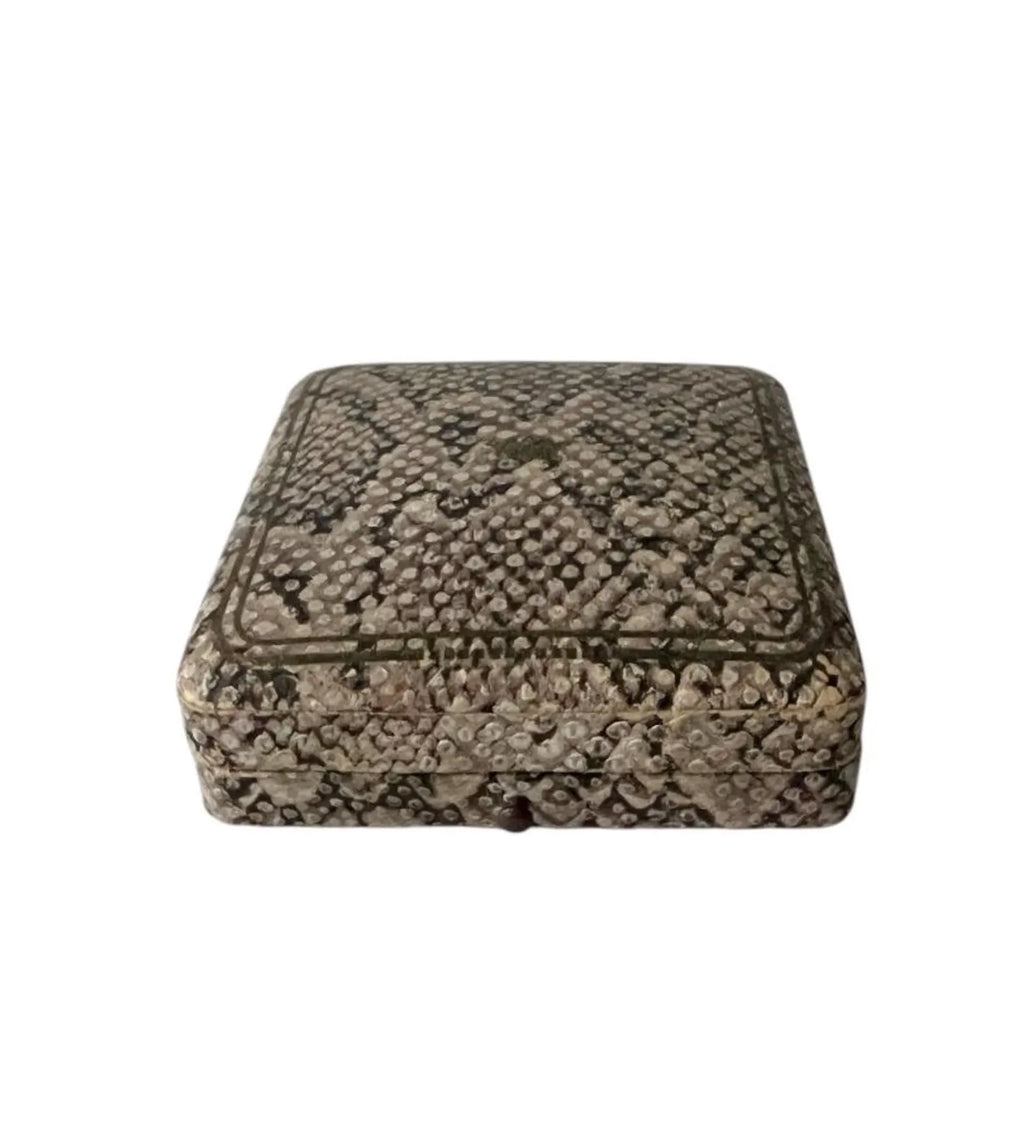 Vintage Snakeskin Style Jewellery Presentation Box, Display Case for Bracelet, Chain, Earrings or Watch