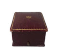 Antique Ring Box Red Leather, Boodle & Dunthorne Liverpool, Edwardian Jewellery Presentation Case