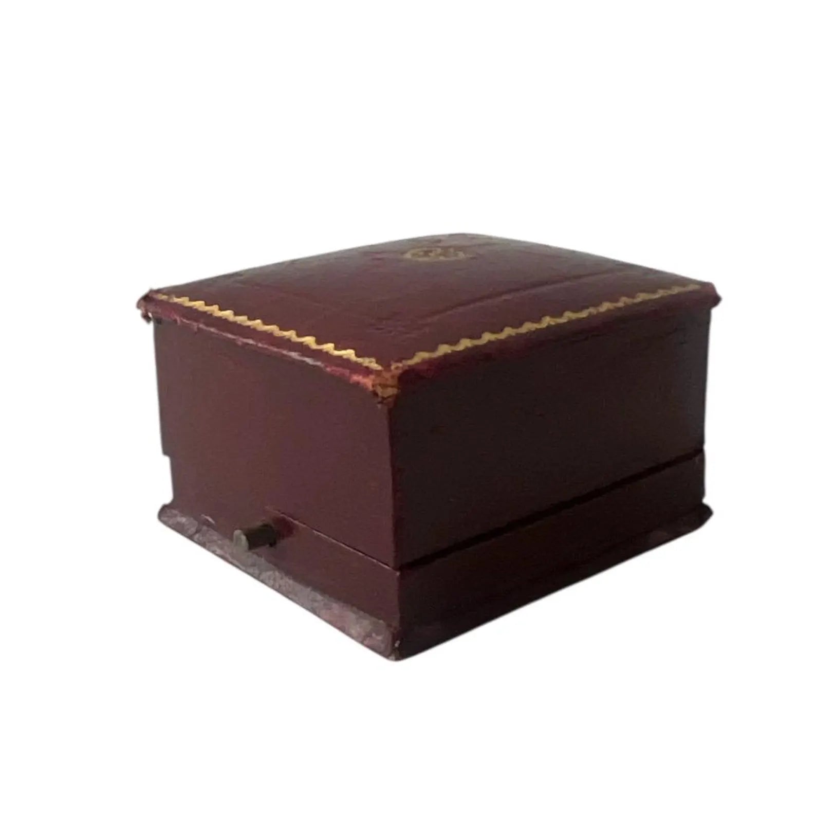 Antique Ring Box Red Leather, Boodle & Dunthorne Liverpool, Edwardian Jewellery Presentation Case