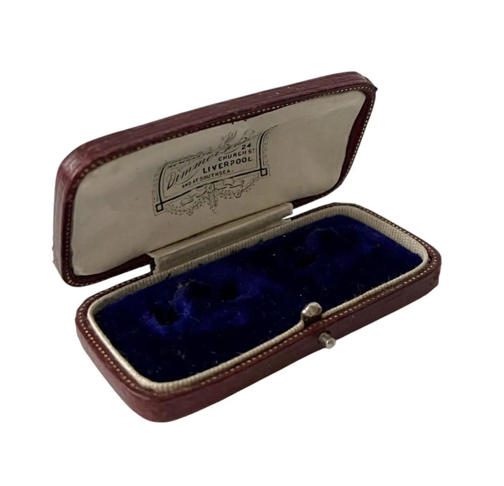 Antique Liverpool Diamond Merchant Jewellery Box, Brooch or Earrings Case, c.1890–1910