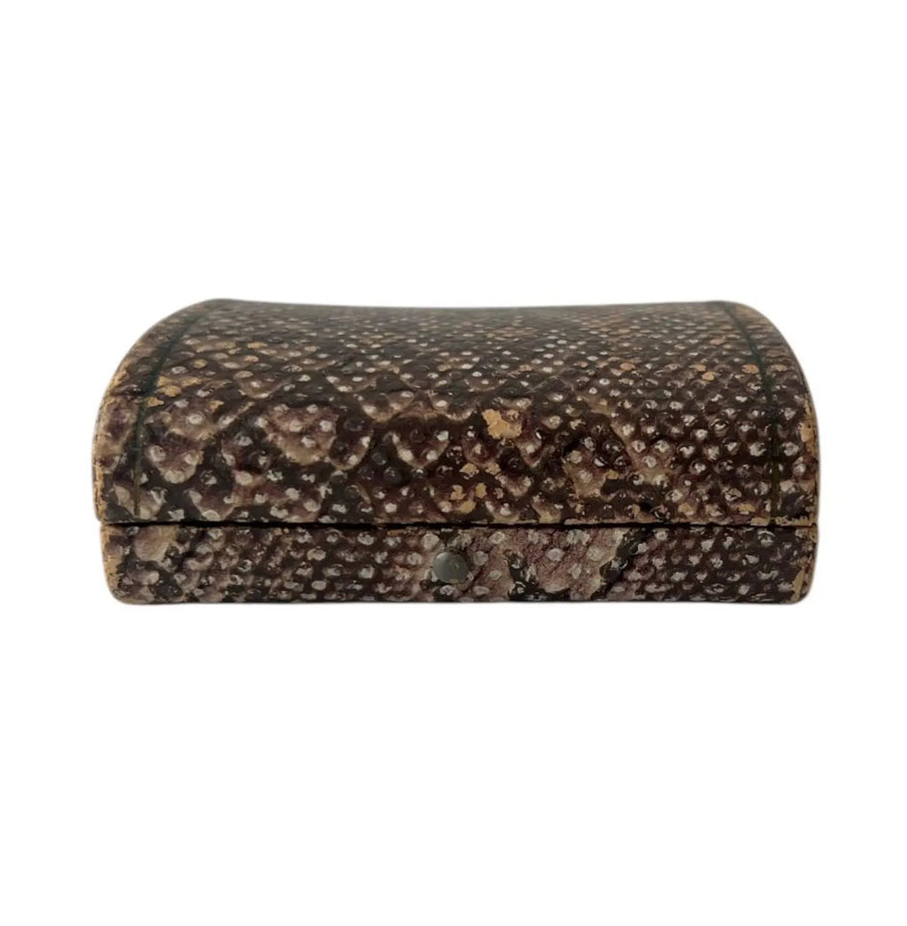 Vintage Snakeskin Style Jewellery Presentation Box, Small Display Case for Bracelet, Chain, Earrings or Watch
