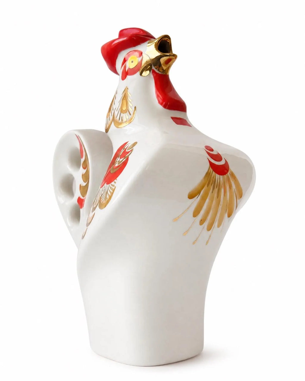 Porcelain Vintage Decanter "Rooster". Manufacturer "Verbilki" USSR. 1950-60s.