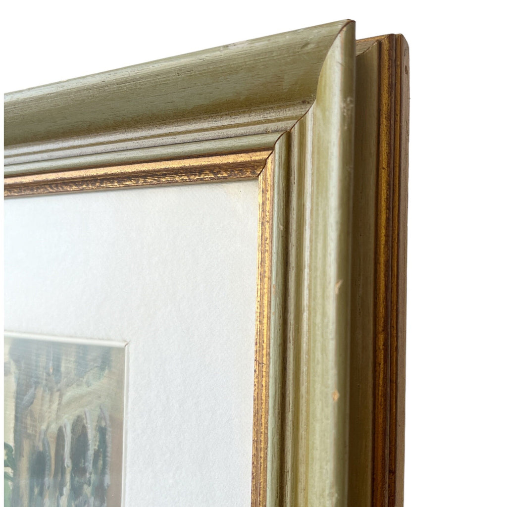 Bridda Rio S. Felice Venice Oil On Board Painting, Mid Century Venetian Canal Scene, Framed