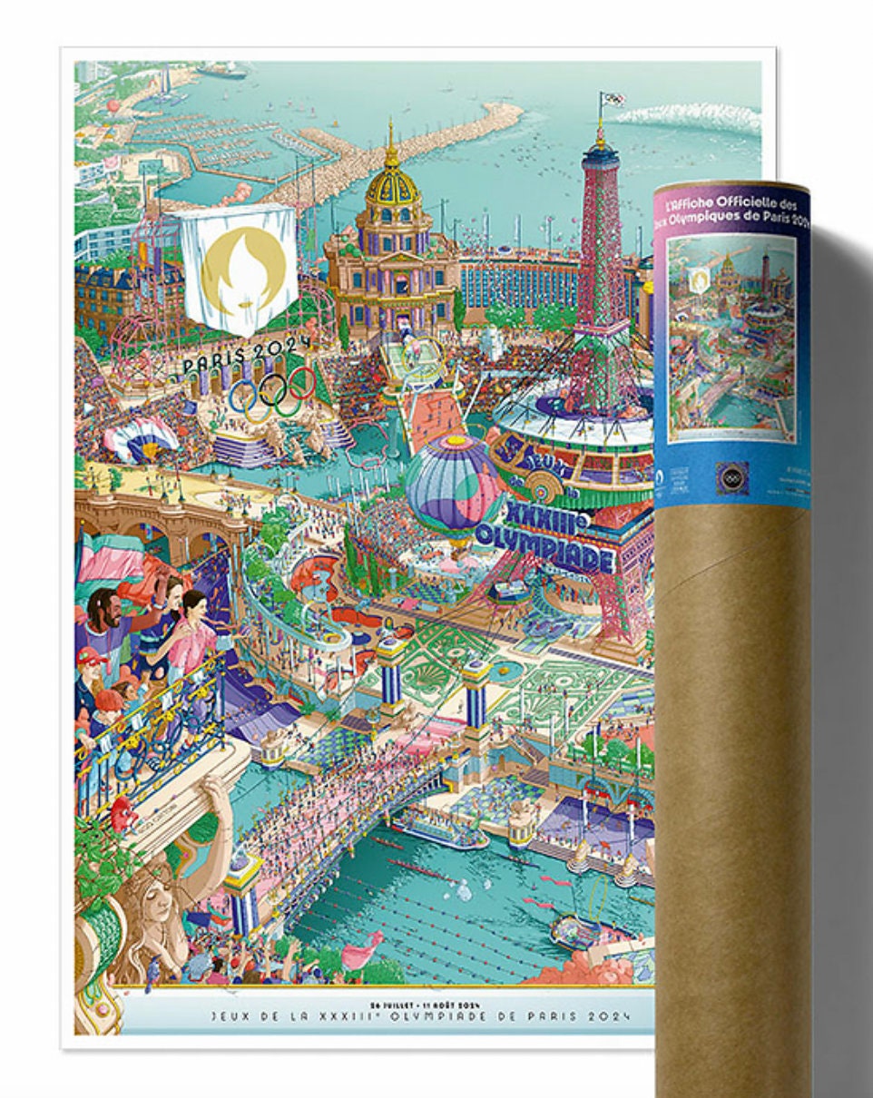 Original Official Paris 2024 Olympic Games Poster