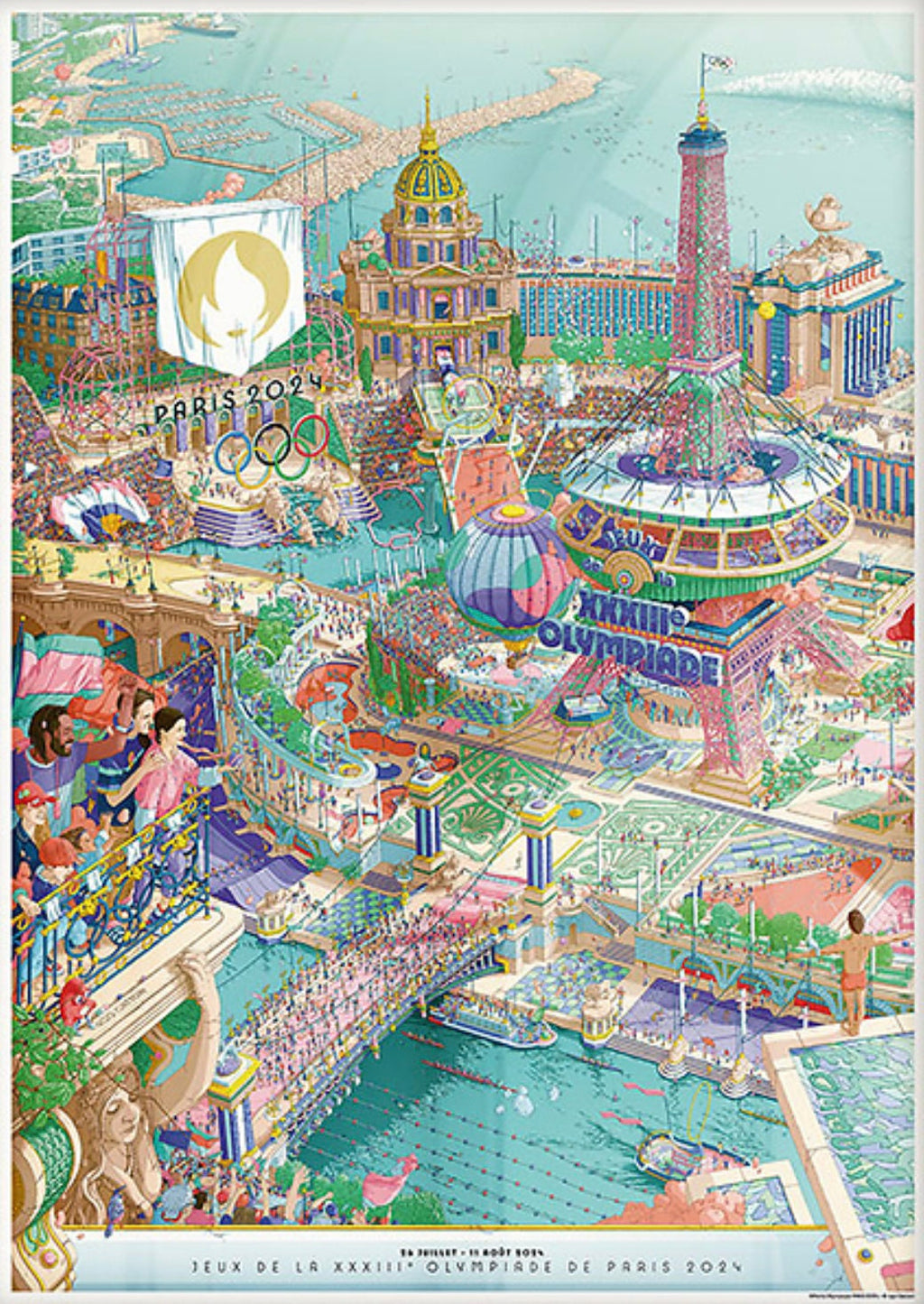 Original Official Paris 2024 Olympic Games Poster