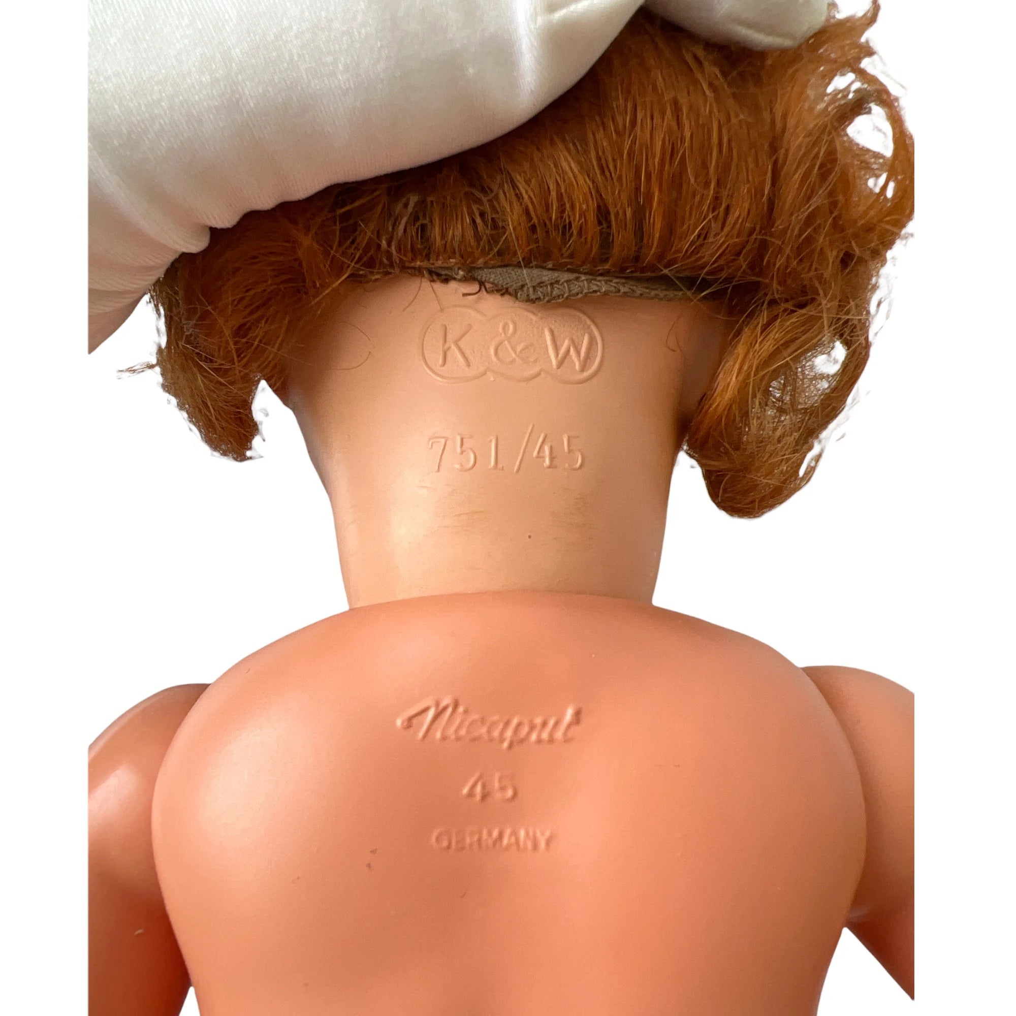 Vintage König Wernicke Nicaput German Doll K W 751/45 Hard Rubber
