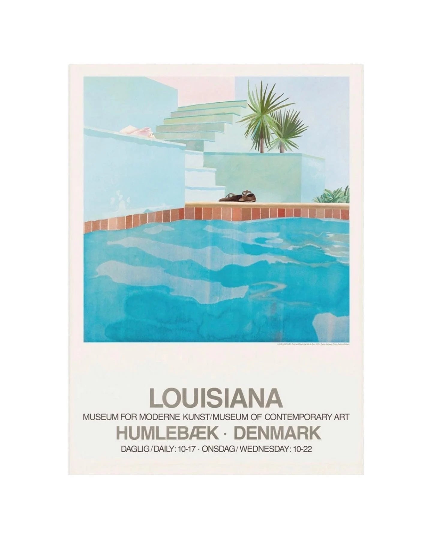 David Hockney Exhibition Poster,  Pool and Steps