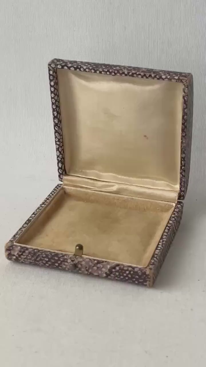 Vintage Snakeskin Style Jewellery Presentation Box, Small Display Case for Bracelet, Chain, Earrings or Watch