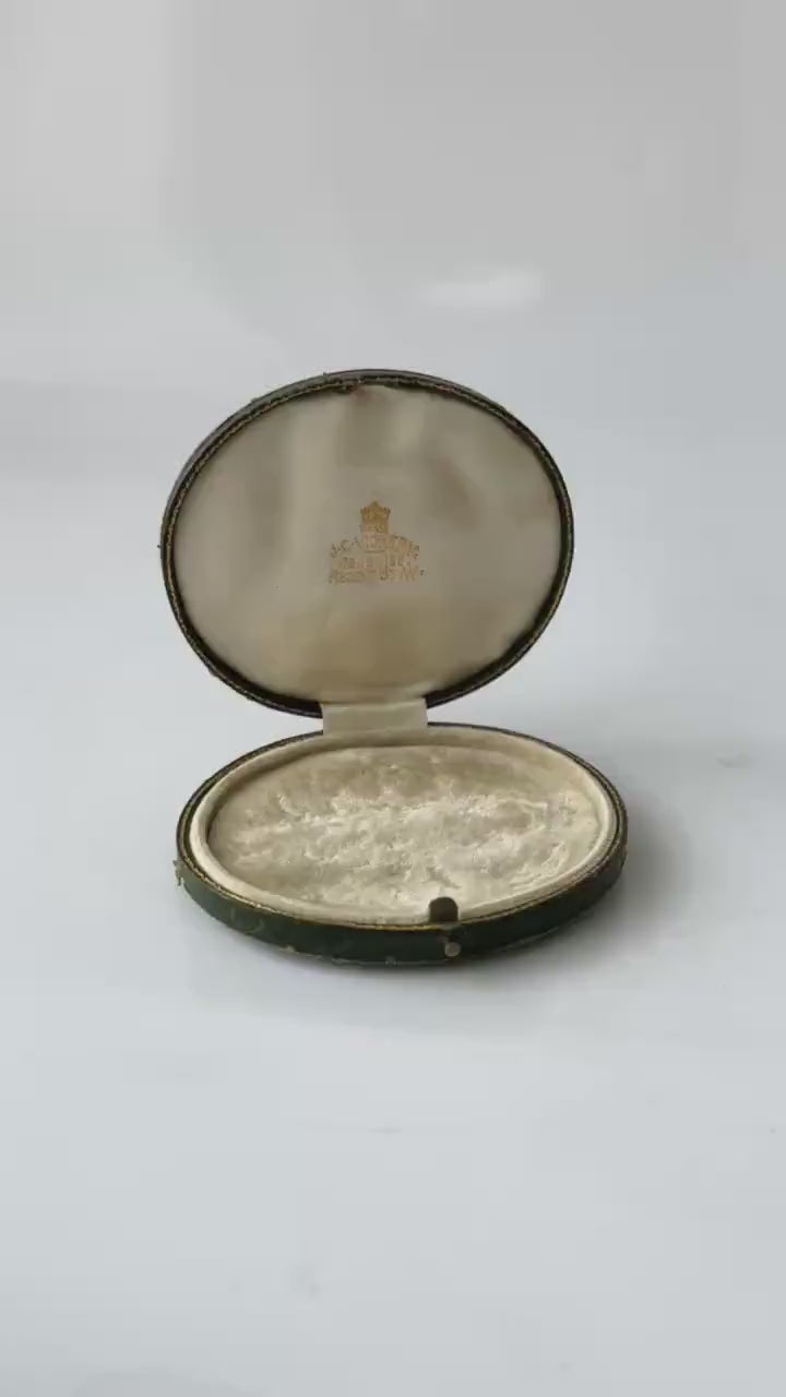 Antique Leather Jewelry Box by J.C. Vickery, Regent Street, London, Late 19th Century