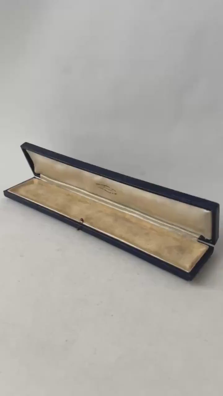 Antique Finnigans London Jewellery Box, New Bond Street, Leather Bracelet or Necklace Case, c.1900