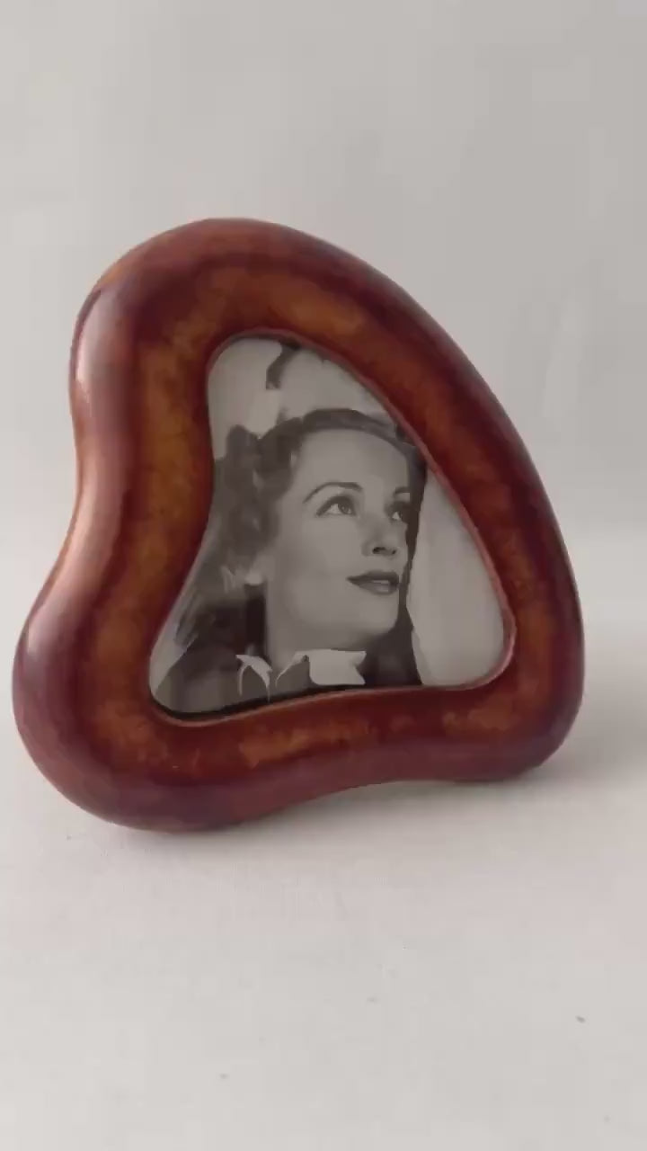 Vintage Elsa Peretti Tiffany & Co Sculptural Leather Photo Frame