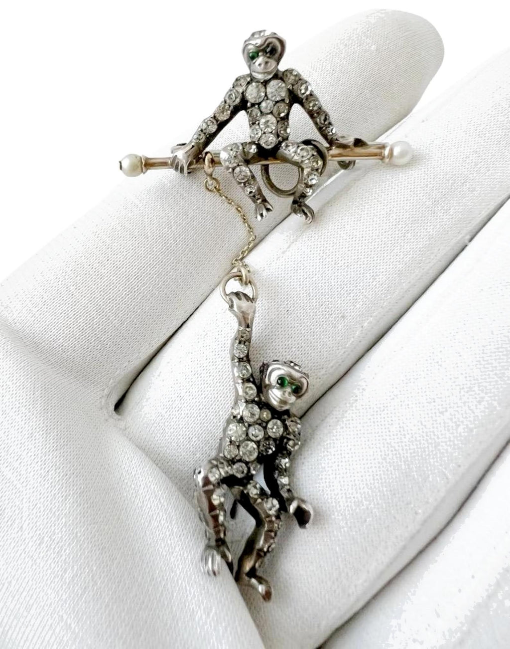Art Deco Monkey Brooch, Sterling Silver KP 925, Knoll & Pregizer, c.1920s–30s
