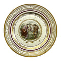 Vintage Royal Copenhagen Porcelain Charger, Classical Scene, Gilt Greek Key, Denmark